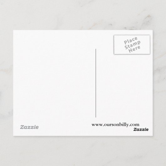 Carte postale en forme de coeur (Dos)