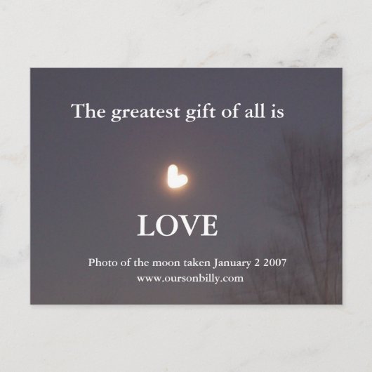 Carte postale en forme de coeur (Devant)