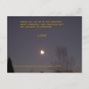 Carte postale en forme de coeur