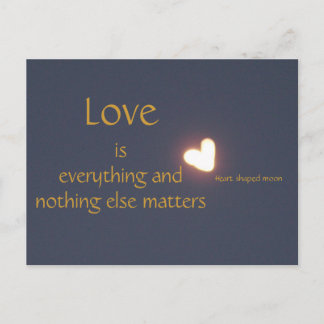 carte postale en forme de coeur