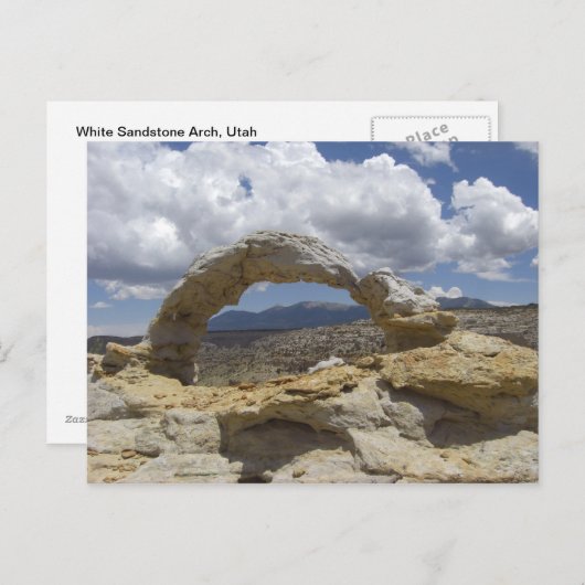 carte postale en grès blanc (Devant / Derrière)