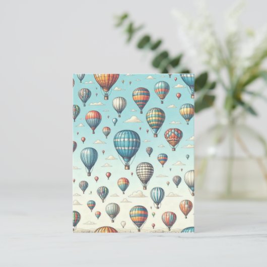 Carte Postale En haut, en haut et en loin ! Ballons Whimsical à  (Debout devant)