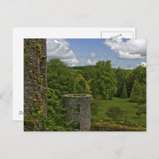 Carte Postale En Irlande, au Château de Blarney, une tour en pie (Devant / Derrière)