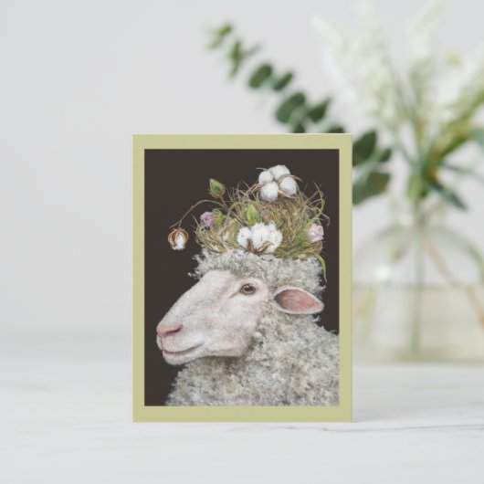 carte postale en laine de coton (Debout devant)