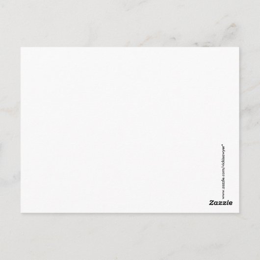 carte postale en laine de coton (Dos)