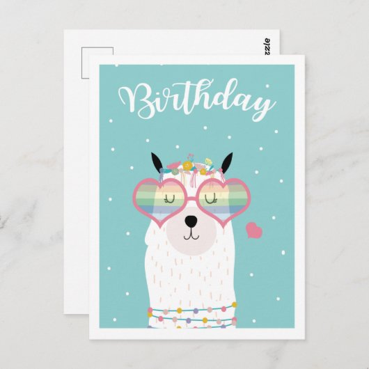 Carte postale en lama (Devant / Derrière)