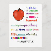 Carte Postale En l'honneur des enseignants (Devant)