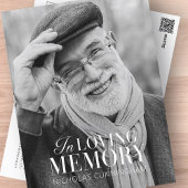 Carte Postale En Mémoire Affectueuse Moderne Élégante Mémorial P