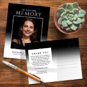 Carte Postale En Mémoire Amoureuse Photo Funérailles/Merci commé