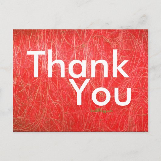 Carte postale en Merci Abstrait texturé rouge (Devant)