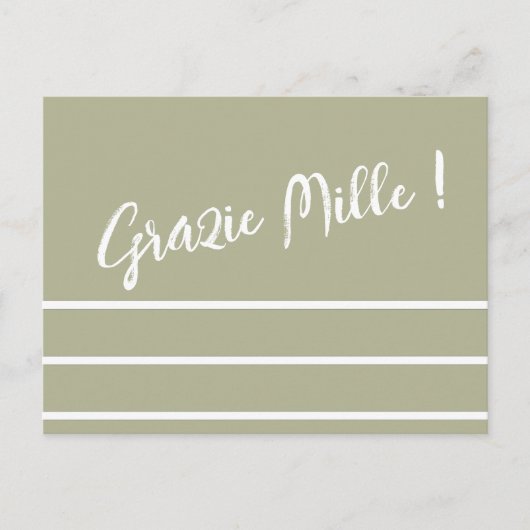 Carte postale en Merci italien rayé (Devant)