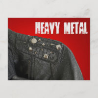 Carte postale en métal lourd