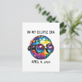 Carte Postale En Mon Époque D'Éclipse Solaire 2024 (Debout devant)