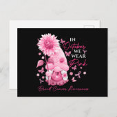 Carte Postale En Octobre Nous Portons Des Gnomes Rose Gnome Canc (Devant / Derrière)