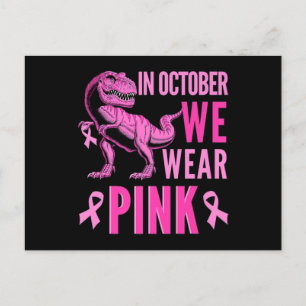 Carte Postale En Octobre Nous Portons Pink Breast Cancer Sensibi