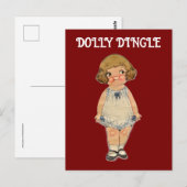 CARTE POSTALE EN PAPIER DE DOLLY DINGLE (Devant / Derrière)