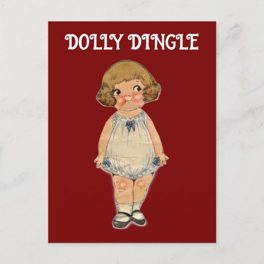CARTE POSTALE EN PAPIER DE DOLLY DINGLE (Devant)
