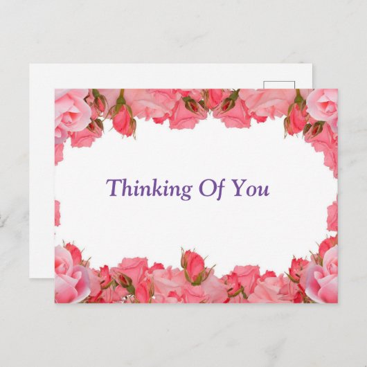 Carte Postale En pensant à vous (Devant / Derrière)