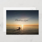 Carte Postale En pensant à vous, coucher de soleil sur l'océan C (Devant / Derrière)
