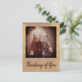 Carte Postale En pensant à vous deux poupées de chiffon copains (Debout devant)