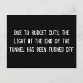 Carte Postale En raison des compressions budgétaires, la lumière (Devant)