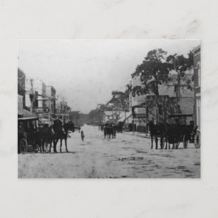 Carte Postale En Regardant À L'Ouest Sur Flagler Street
