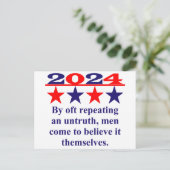 Carte Postale En Répétant Souvent Une Mauvaise Vérité - Citation (Debout devant)