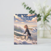 Carte Postale En route pour attraper une vague (Debout devant)