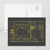 Carte postale en section dorée (Devant / Derrière)