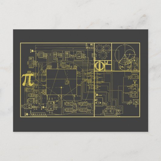 Carte postale en section dorée (Devant)