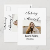 Carte Postale En souvenir affectueux de souvenir funéraire ajout (Devant / Derrière)