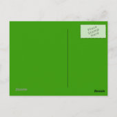 Carte postale en spirale verte de feuille (Dos)