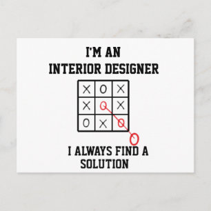 Carte Postale En tant que designer d'intérieur, je trouve toujou