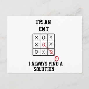 Carte Postale En tant qu'EMT, je trouve toujours une solution C