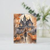 Carte Postale En tête de la façon dont sorcière IA généré (Debout devant)