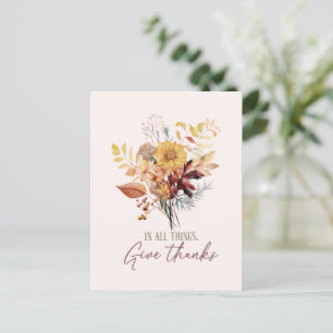 Carte Postale En Toutes Choses, Rendez Grâce – Bouquet Floral d'