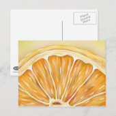 Carte postale en tranche orange pressée (Devant / Derrière)
