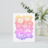 CARTE POSTALE EN TRICOT FLEURI (Debout devant)