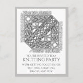 Carte postale en tricot GRAY CABLE KNIT + Texte (Devant)