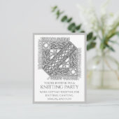 Carte postale en tricot GRAY CABLE KNIT + Texte (Debout devant)