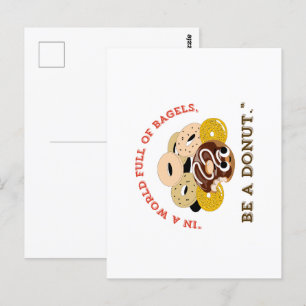 CARTE POSTALE EN UN MOT DE SACS, SOYEZ UN DONUTS