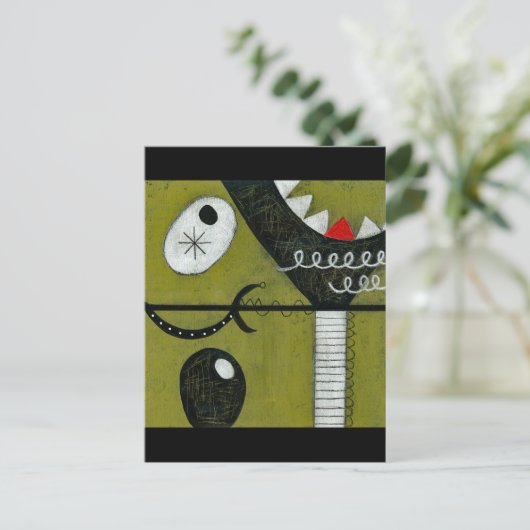 Carte postale en verre Martini cassé (Debout devant)