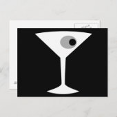 Carte postale en verre Noir Martini (Devant / Derrière)