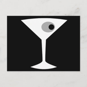 Carte postale en verre Noir Martini