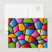 Carte postale en verre souillé de résumé (Devant / Derrière)