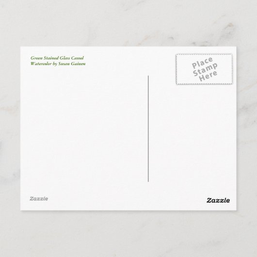 Carte postale en verre vert (Dos)