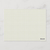 Carte Postale en vichy Peter the Rabbit Twins Baby shower Budget (Dos)