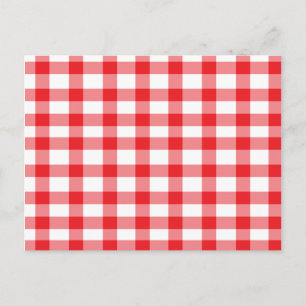 Carte Postale En vichy rouge