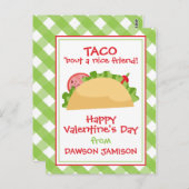 Carte Postale en vichy Taco personnalisées Valentine's Cards (Devant / Derrière)