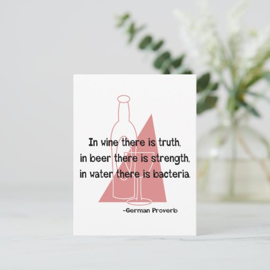 Carte Postale En Vino Veritas -retro (Debout devant)